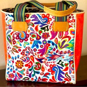 Consuela White Swirly Classic Tote 🧡